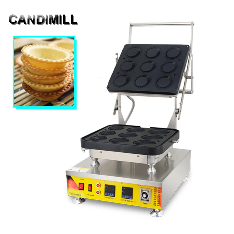 Commercial Non-stick Egg Tartlet Machine 9 Holes Cheese Tart Making Machine Egg Tart Skin Pressing Machine