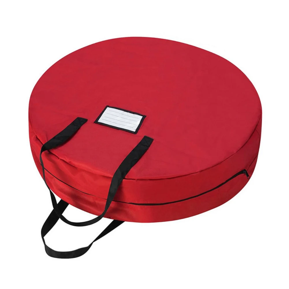 

600D Oxford Fabric Christmas Wreath Storage Bag with Handle Zipper Artificial Wreath Storage Bag Christmas Holiday Bag