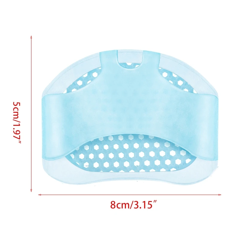 

H7JC 1 Pair Blue Silicone Honeycomb Forefoot Pads Pain Relief Reusable Foot Cushion