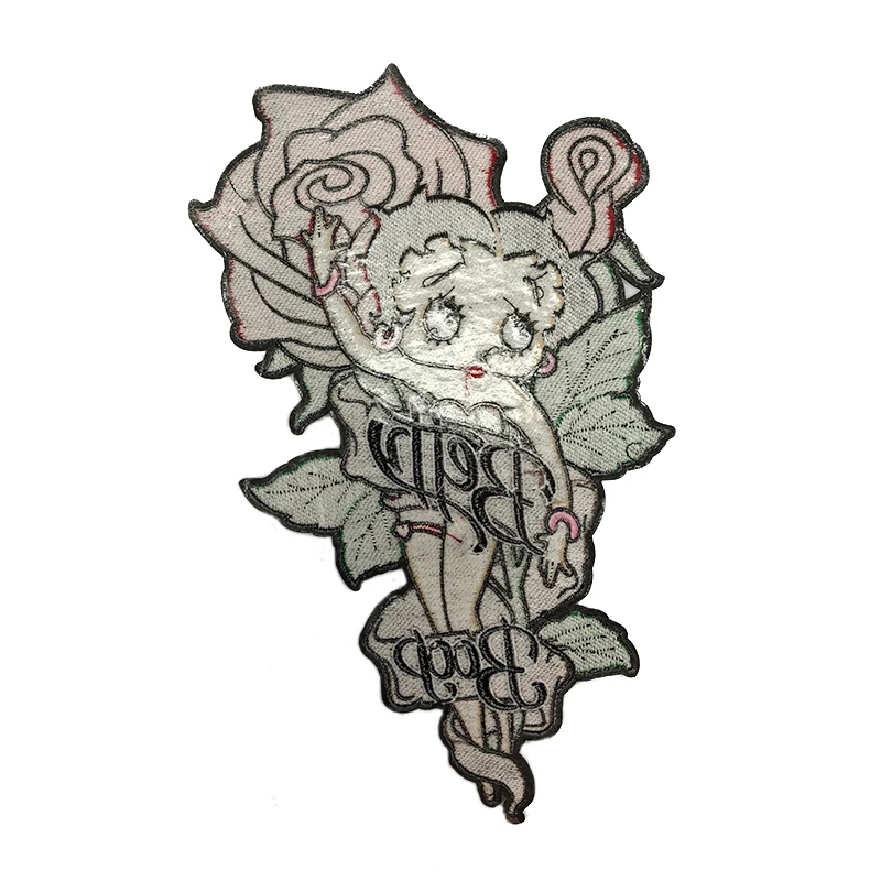 Осень леди Райдер 17*29 5 см Железный на швейной этикетке панк байкер вышитые