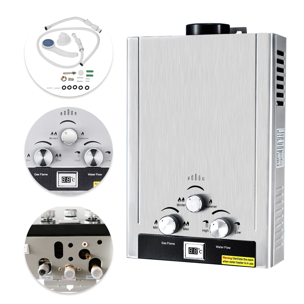 газовый бойлер кемпер Портативный водонагреватель 6 л LPG безрезервуарный