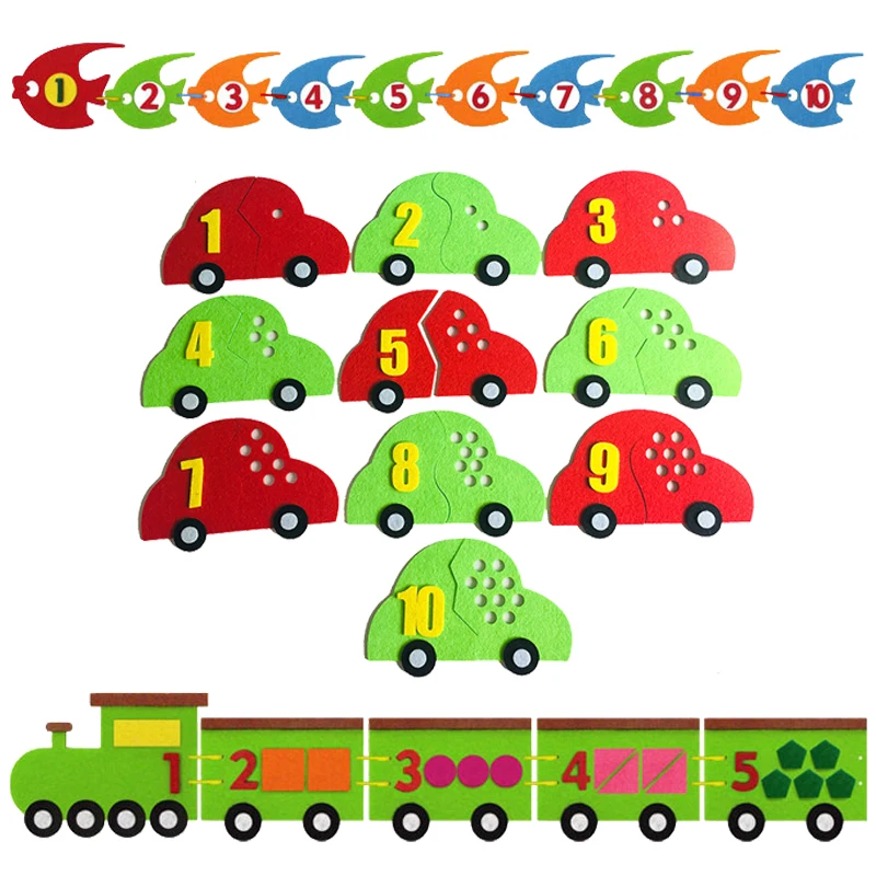 Детские войлочные Игрушки для раннего обучения пазл из ткани Монтессори занятая