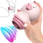 Эротический Женский мастурбатор для взрослых, Стимулятор клитора, массажер сосков, милая свинка, язык, лижущий вибратор, секс-игрушки для женщин, товары для женщин