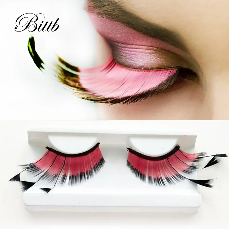 Длинные перьевые ресницы Bittb макияж для вечеринки по случаю Хэллоуина