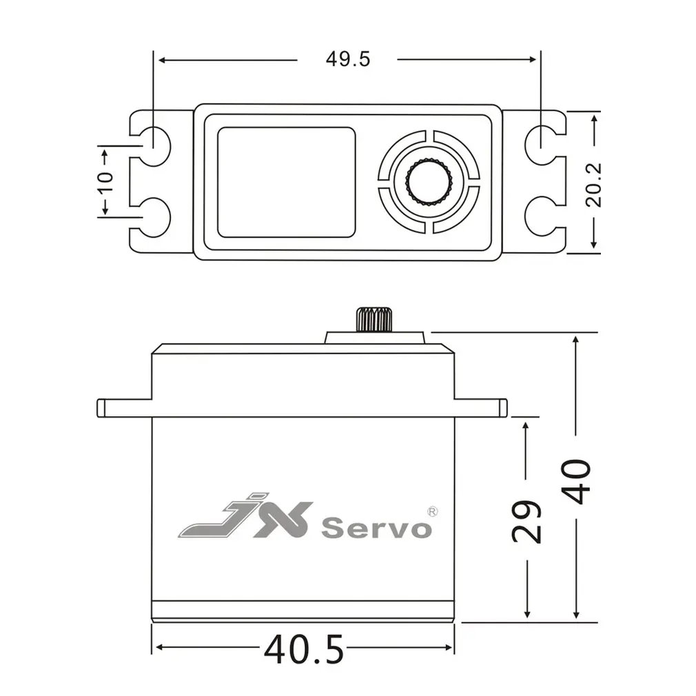 

JX Ecoboost CLS6336HV 36KG Large Torque 180Degree CNC DigitalCoreless Servo for RC Models Helicopter Accs