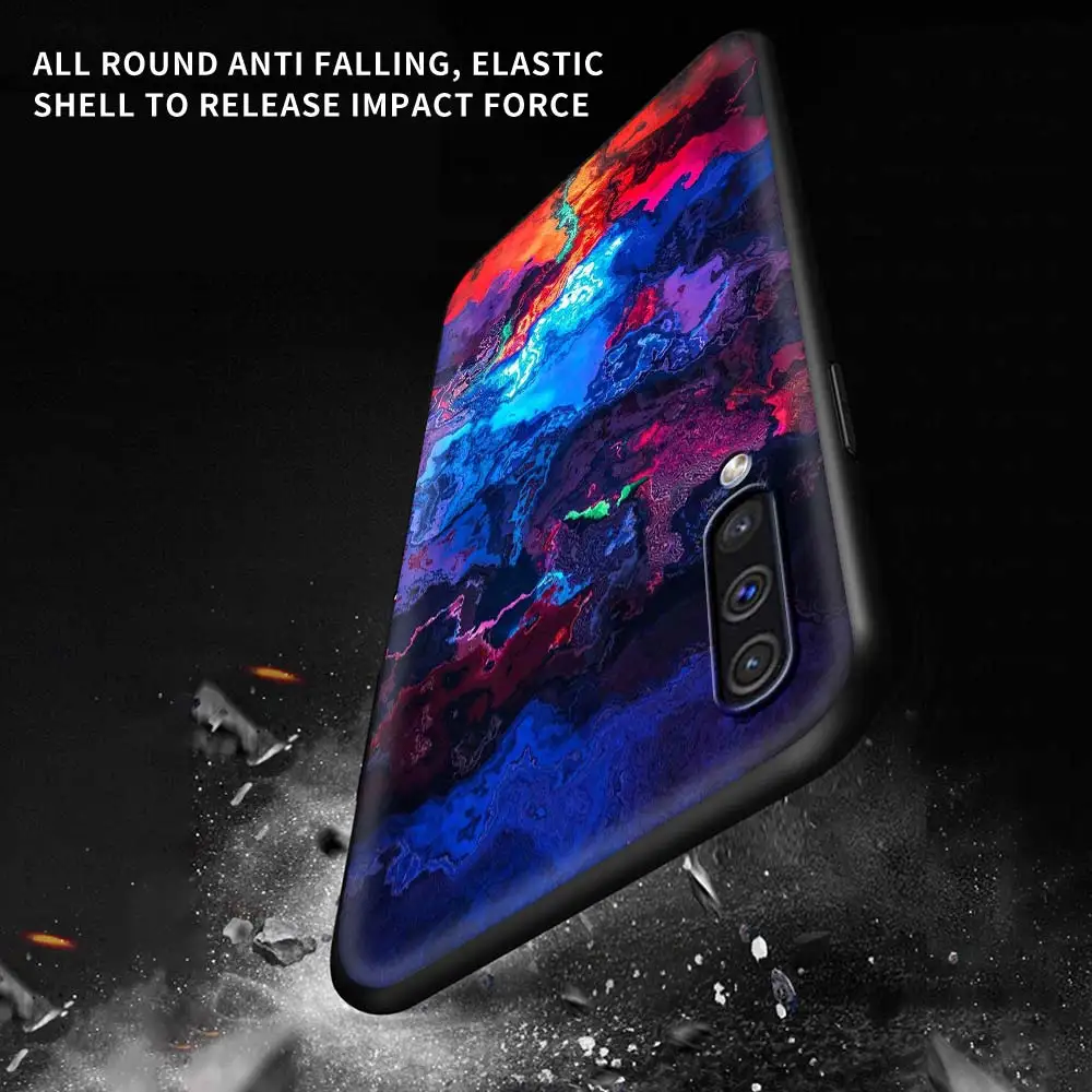 

Phone Case for Samsung Galaxy A51 A71 A50 A70 A21s A31 A10 A20e A41 A11 A30 A40 A20s A10s Black Cover Fashion Watercolor