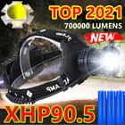 Яркий светодиодный фонарик 700000Lms xhp90, 5 USB, 5000 мА  ч, водонепроницаемый, 3x18650
