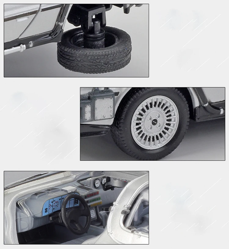 Welly 1:24 литья под давлением сплав модель автомобиля DMC-12 delorean Назад в будущее время машина металлическая игрушка автомобиль для ребенка игрушка подарок коллекция