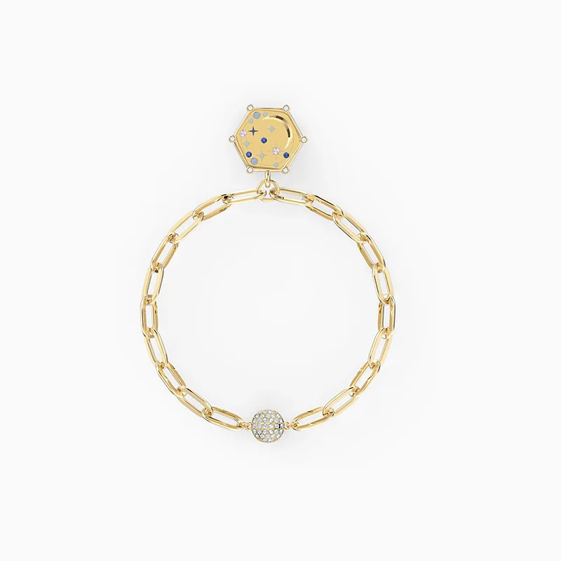 

Fashion Swa New Element Moon Bracelet Exquisite Hexagonal Moon and Stars Exquisitely Decorated Romantic Luxury Jewelry for Women