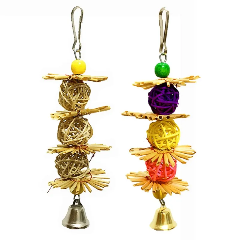 SaiDeng животные птицы раньше с колокольчиком натуральная деревянная трава