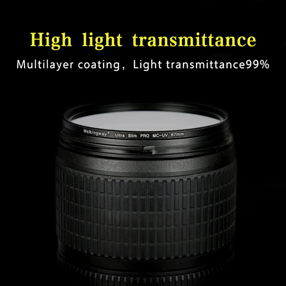 Walkingway UV Filter 58mm 77mm 82mm 46mm Lens Filter MC UNC UV Ultra Slim with Multi Coated Protection 49mm 52mm 67mm for Camera