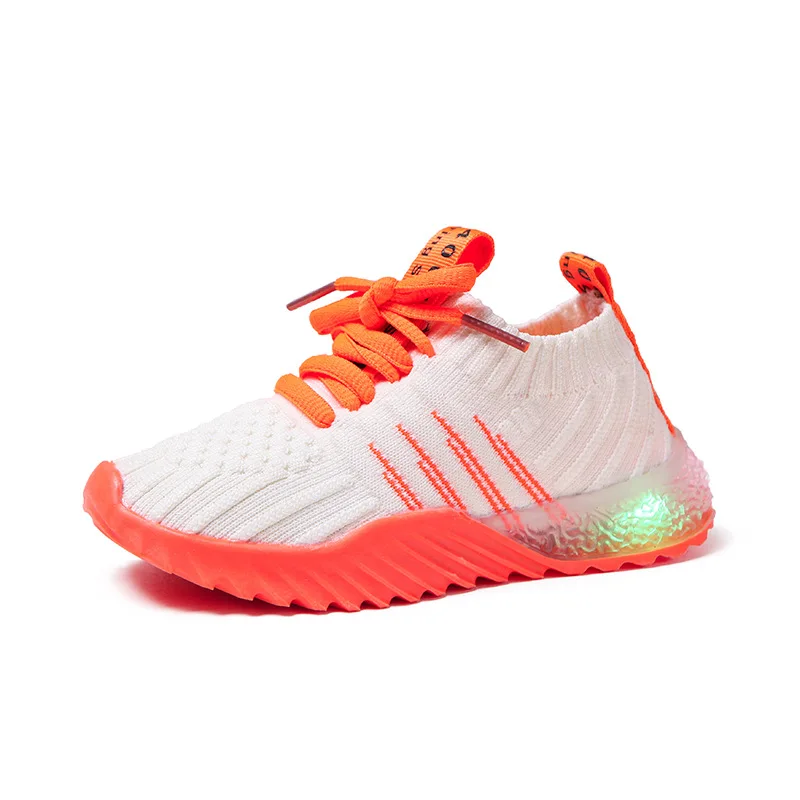 

2021 Glowing Kids LED Sneakers Children Fashion luminous shoes Boys Girls Sport Running Light up shoes