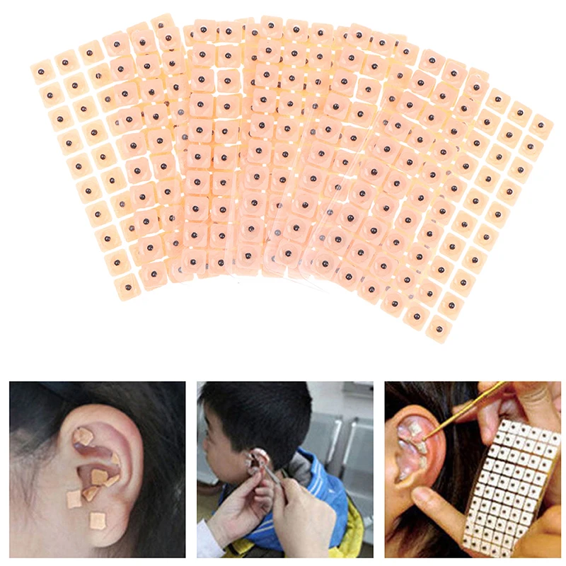 

600 Tube Ear Acupuncture Massage Needle Patch Ear Acupoint Therapy V Ear Care Sticker Seed Pressing Acupuncture Plaster Bean Ma