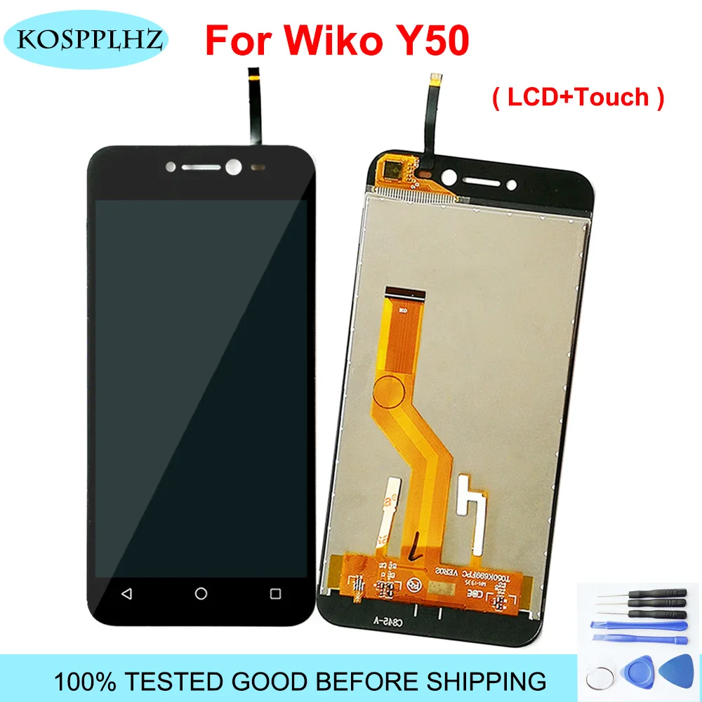 100% протестированный для Wiko Y50 ЖК дисплей + кодирующий преобразователь сенсорного