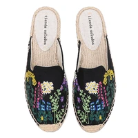 top cotton rubber flowers sold in 2021 summer indoor tarik mule pantufa womens espadrilles flat bottom thermal shoes slippers