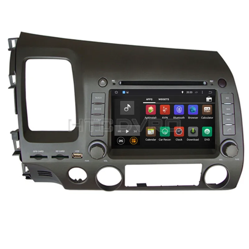 YMODVHT 7 дюймов 4G Восьмиядерный Android 9 0 1 автомобильный dvd плеер для Honda Civic left driving 2006