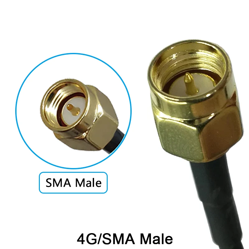 Grandwisdom 20PCS 3G4G LTE Antenna 12dbi SMA Male Connector Aerial 698-960/1700-2700Mhz IOT magnetic base 3M Clear Sucker Antena