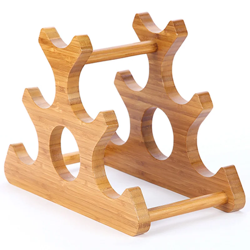 

1 Pcs European-Style Three-Dimensional Wine Rack Vertical Bamboo Rack Wine Rack Wine Rack Living Room Wine Rack(Excluding Wine G