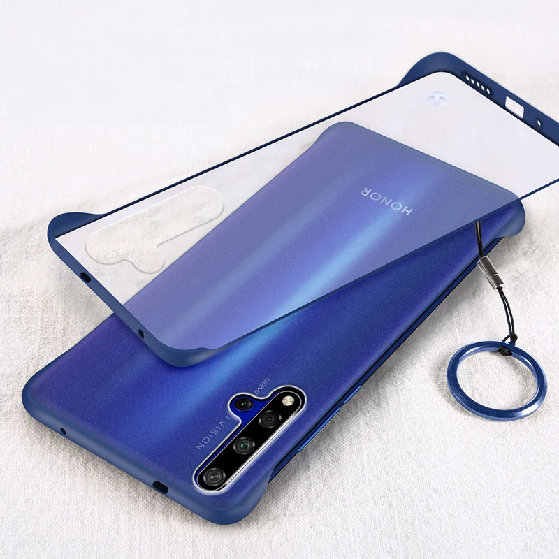 Для Honor 20 Pro Чехол Ультра тонкая задняя крышка для huawei Безрамное Кольцо Дизайн