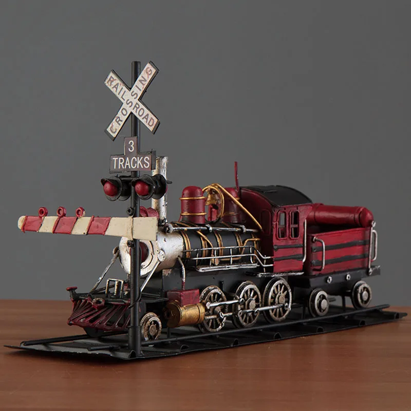 

Retro Nostalgic Steam Train Metal Car Model Home Decoration Accessories Iron Bus Miniature Model Bookcase Decoration Ornaments