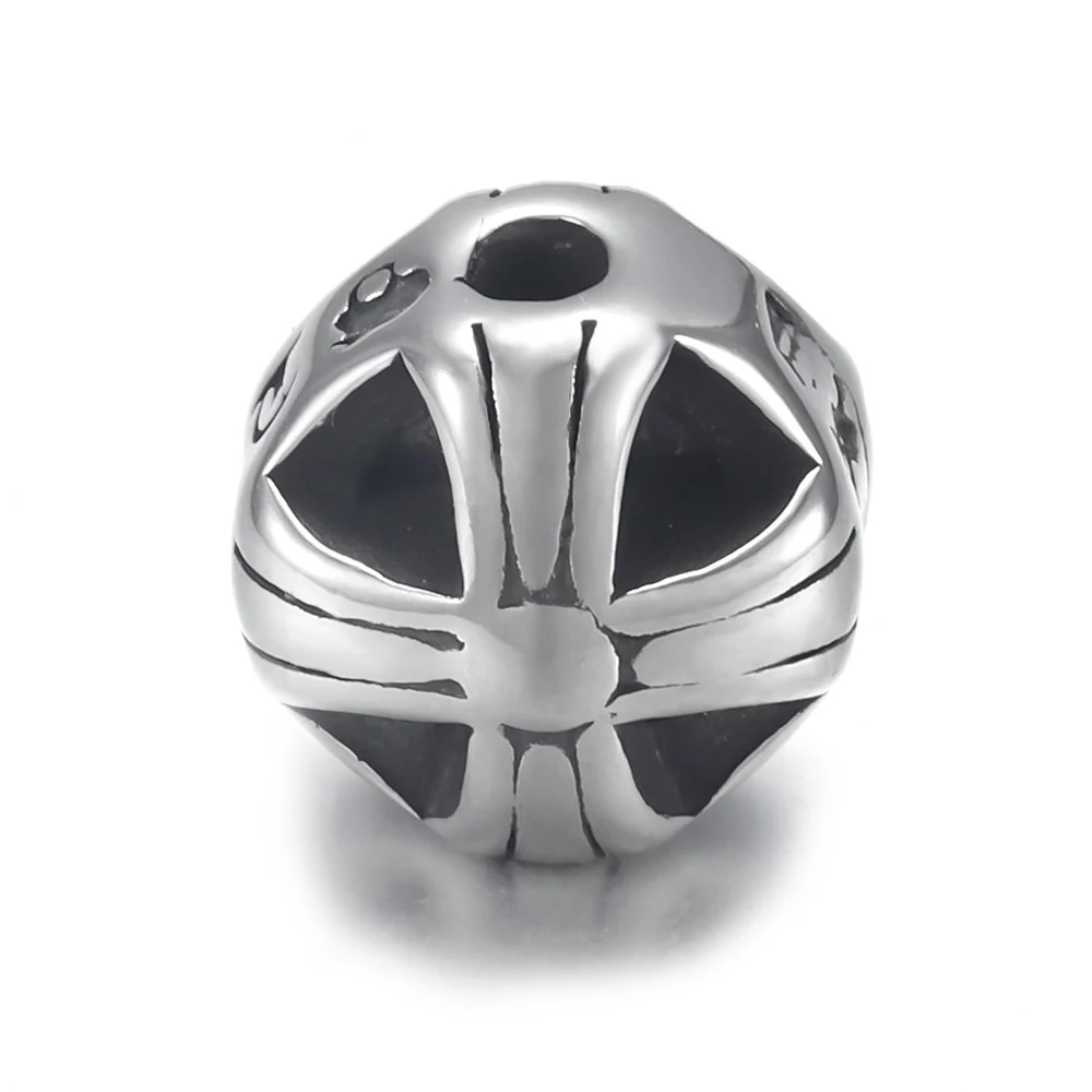 Бусина-Руна из нержавеющей стали отверстие 2 5 мм для изготовления ювелирных