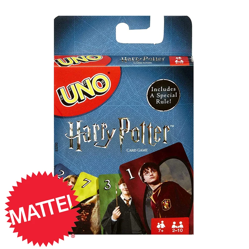 

Mattel Uno Potter Pokemon Avengers Marvel Uno Entertainment Board Poker Cards Game for Kids Christmas Gifts Toys