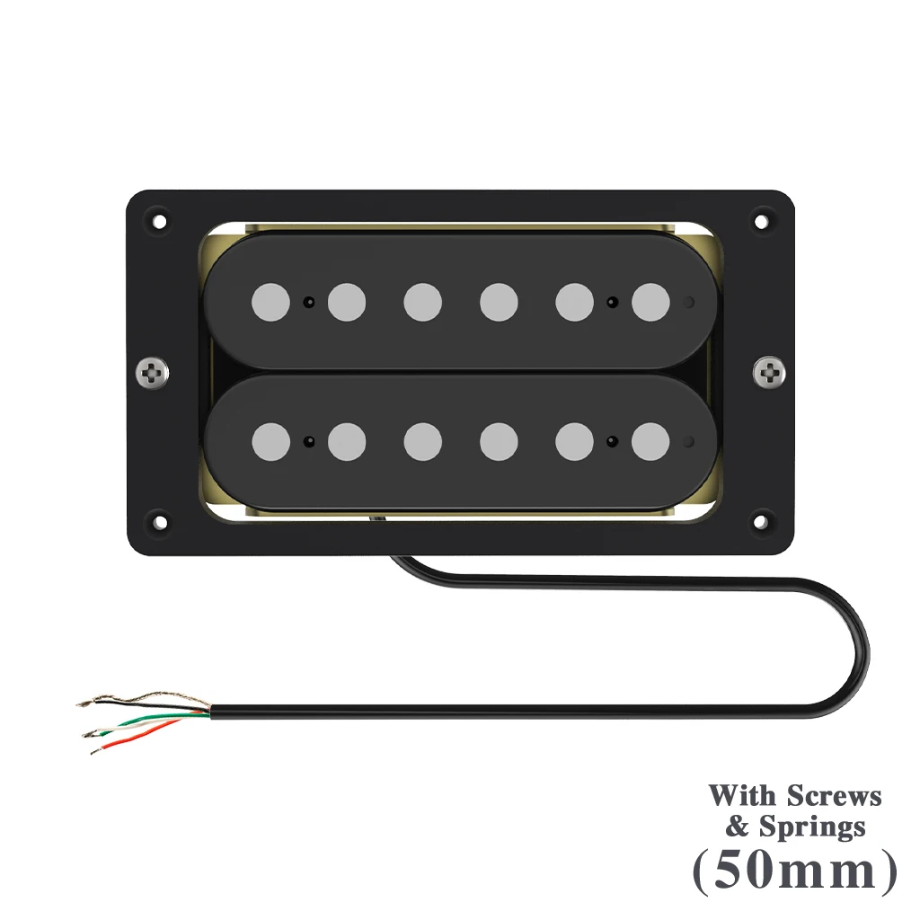 

NAOMI Humbucker Electric Guitar Pickup Neck 50mm Ceramic Magnet Copper Base Plate w/ Cover Frame Mounting Ring High Output