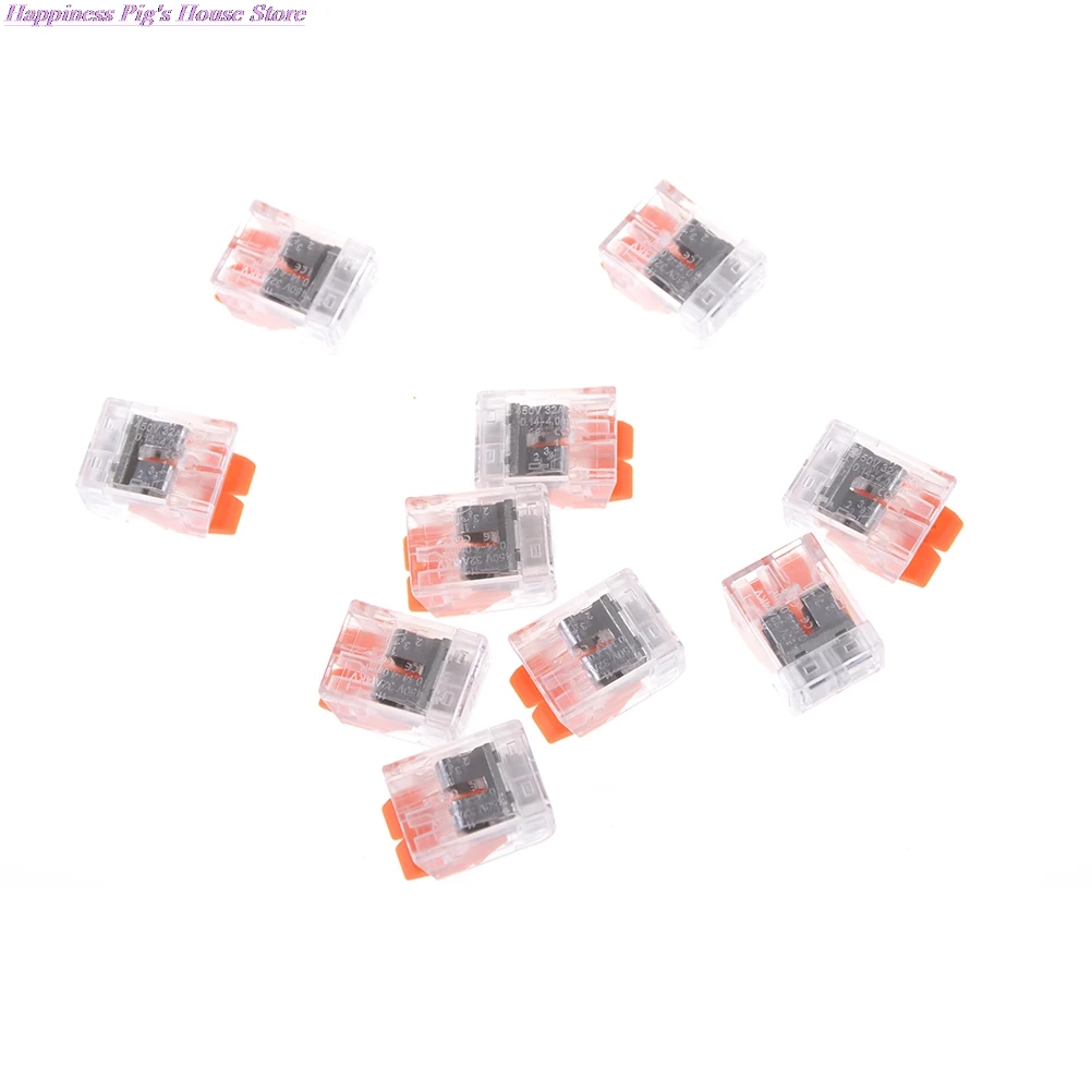 

10 Pcs/Lot 2 Pin Awg Mini Universal Wire Wiring Connector Conductor Terminal Block With Lever Wire Connector