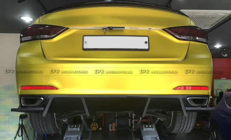 Отделка углеродного диффузора для Genesis Sedan DH G80 K Стиль углеродного волокна задний диффузор(3 шт.) Комплект кузова тюнинг для Genesis Racing