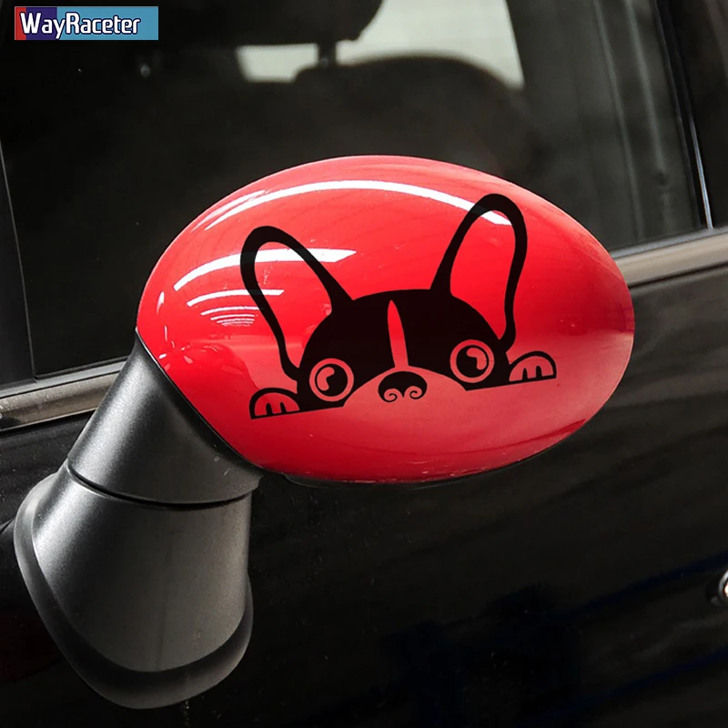 2 шт. наклейка на зеркало заднего вида Пип виниловая с принтом собаки для MINI Cooper R50