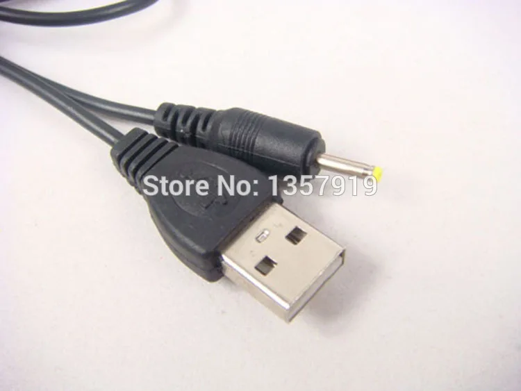Оптовая продажа 100 шт./лот 70 см высокоскоростной USB к DC2.0 черный кабель питания 2 мм