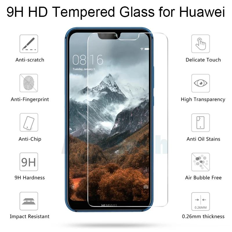 Закаленное стекло для huawei P20 Lite, Защитное стекло для экрана телефона P9 P8 P10 Lite, Защитная пленка для huawei P20 Pro