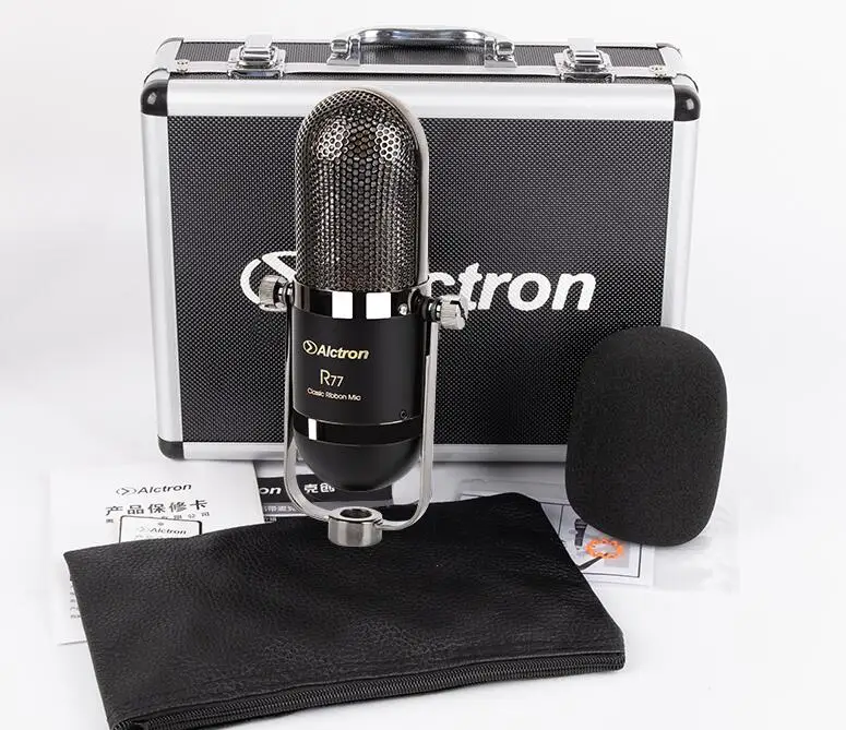 Активный ленточный микрофон Alctron R77 с рисунком 8 полярных узоров профессиональный