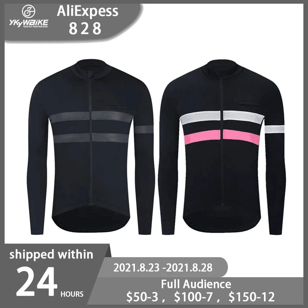 

Зимняя велосипедная куртка YKYWBIKE, мужская и женская теплая флисовая одежда с длинным рукавом для шоссейного велосипеда, светоотражающая вел...