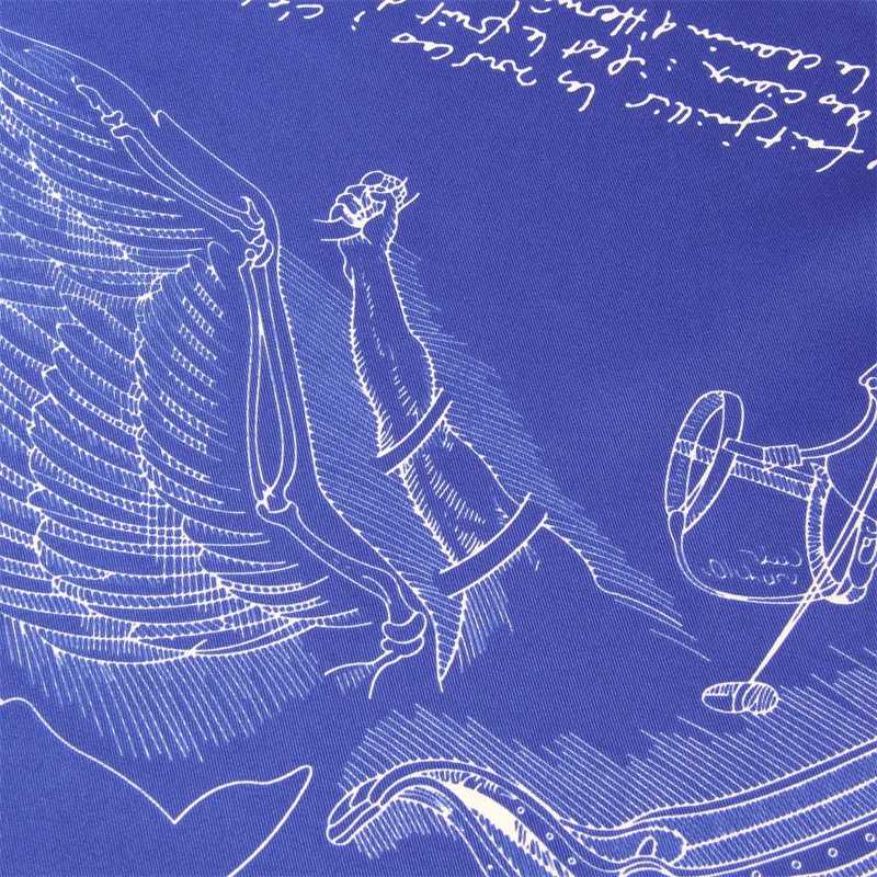 Шёлковый шарф с принтом Пегаса 90 см в средневековом стиле | Шелковые шарфы