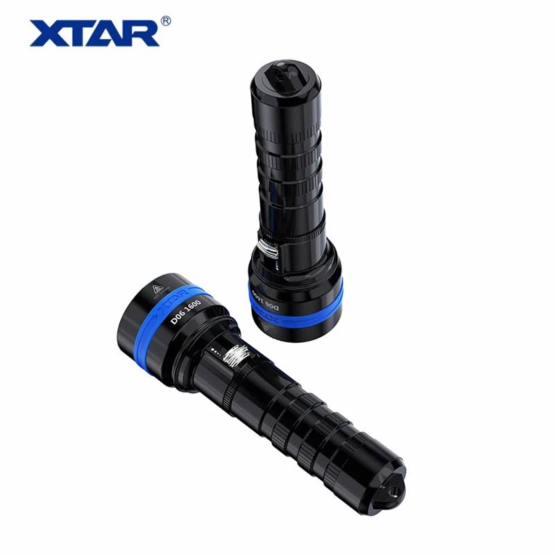 XTAR D06 1600 Cree XHP35 светодиодный вспышка для подводного погружения и светильник 18650 16340