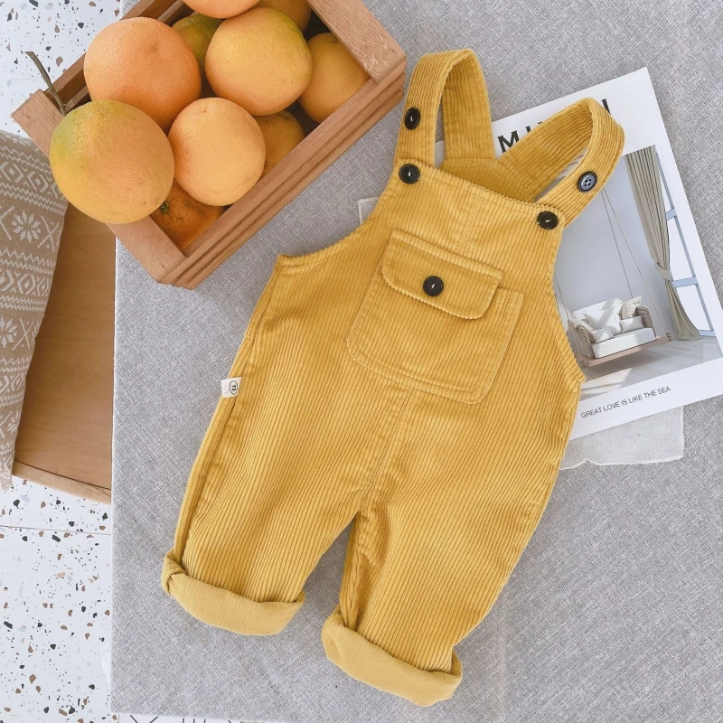 Детские длинные штаны для мальчиков джинсовые комбинезоны девочек Комбинезон