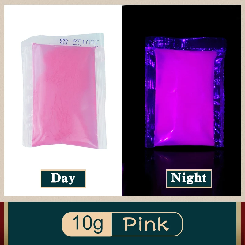 Розовый светящийся порошок светится в темноте для DIY вечерние украшения
