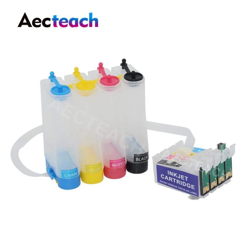 Aecteach T0711 непрерывный СНПЧ чернильный бак для Epson Stylus D120 DX7400 DX7450 DX8400 DX8450 DX9400F