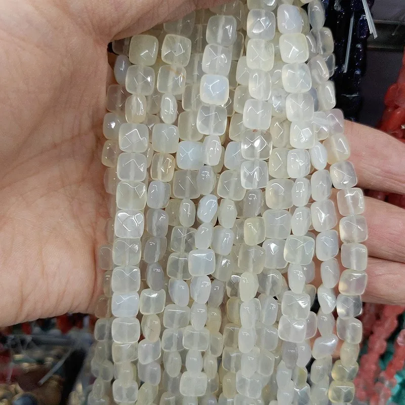 

Natural Stone Beads Semi-precious Stones Cut Square Beads DIY Making Jewelry Accessories Bracelet Necklace Jewelry