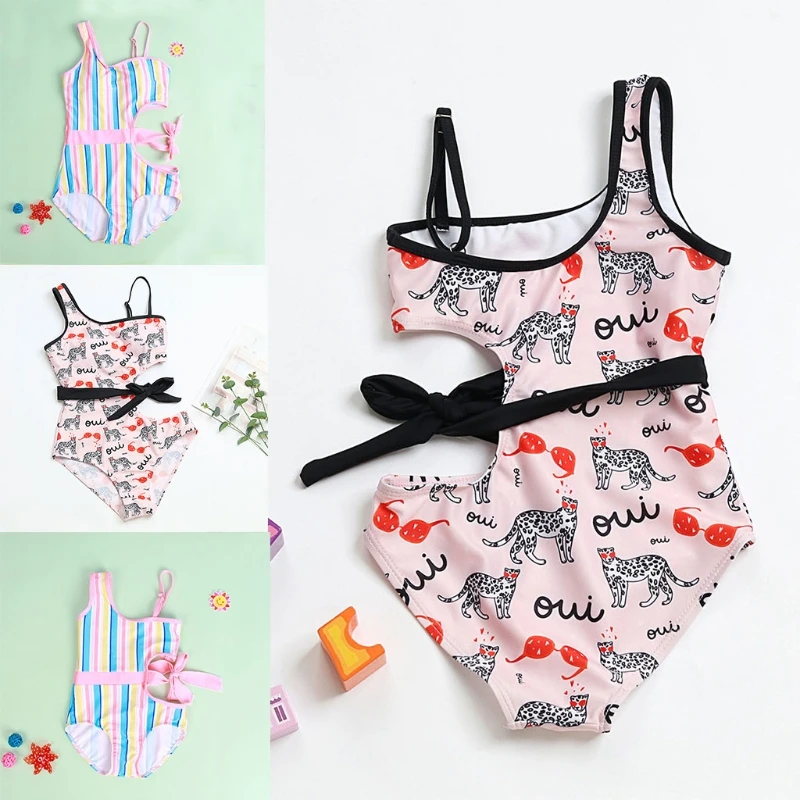 

Женский слитный купальник J60B для родителей и детей, купальный костюм с принтом для мамы и дочки