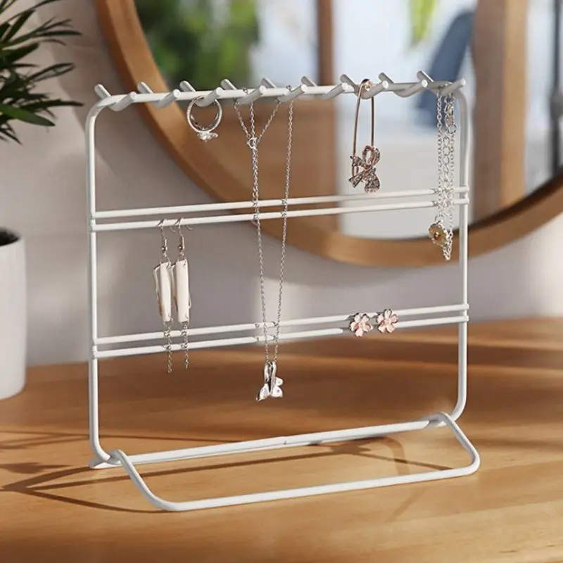

Earrings Jewelry Organizer Stand Necklace Storage Holder Display Rack Metal Display Shelf