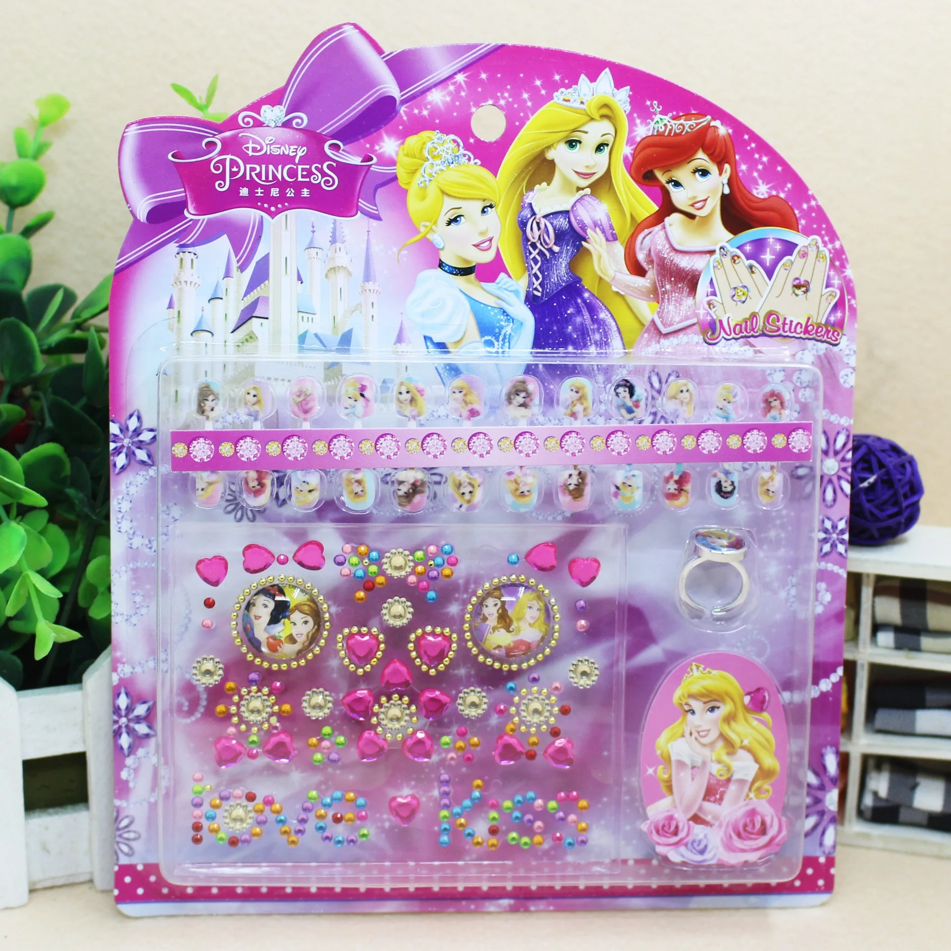 Оптовая продажа Детский комплект наклеек для ногтей Disney защита окружающей среды