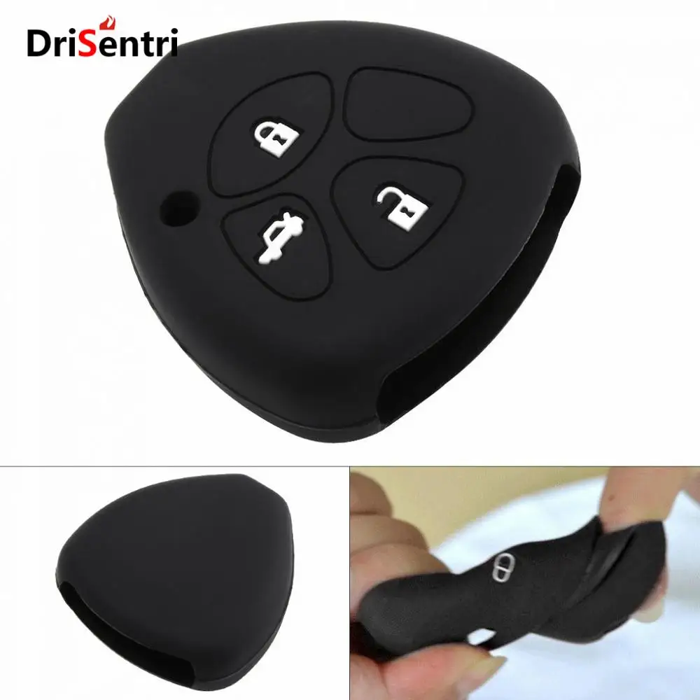 3 кнопки силиконовые прямые пластины ключи Чехол протектор держатель для Тойота
