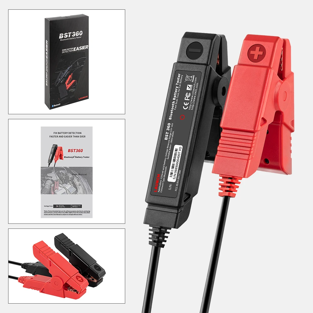 

LAUNCH X431 BST360 Battery test Clip Analyzer 12V 2000CCA Voltage Battery Test Car Battery Tester Charging Cricut Load Tools