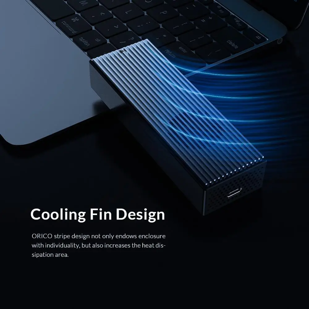 ORICO USB3.2 20Gbps M.2 NVMe SSD HDD Enclosure Capacity 2TB Max Applicable M.2 NVME 2230 2242 2260 2280 SSD Speed 20Gbps