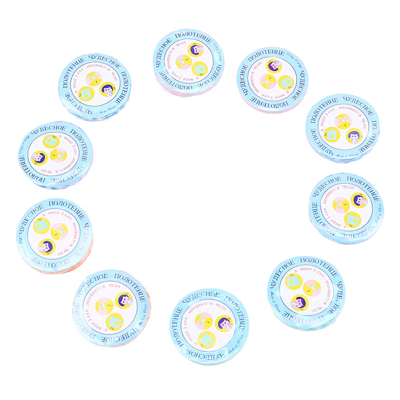 

10PCS Non-woven Compressed Towels Portable Mini Face Care Hand Towel for Outdoor Sports Travel Disposable Bathroom Towel Set