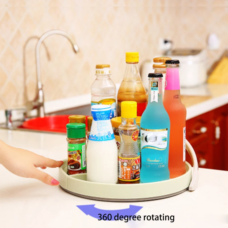 Кухонный 360 вращающийся лоток для хранения хранилище банок с приправами стойка