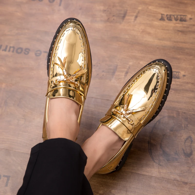 Модные Мужские модельные туфли из искусственной кожи Классические без шнуровки