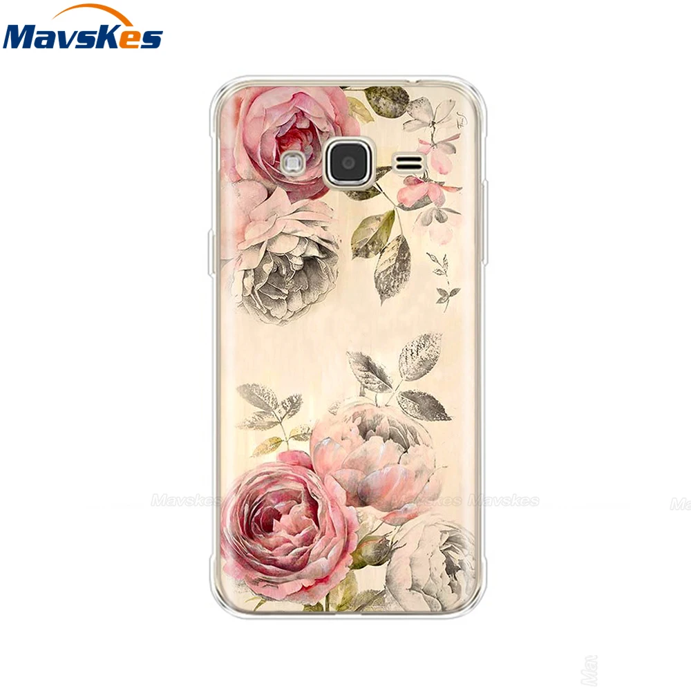 for Samsung Galaxy J3 2016 Case Soft TPU Flower Cases FOR Samsung J3 2016 J320 J320F J320M Silicon Case FOR Samsung J3 2017 J330